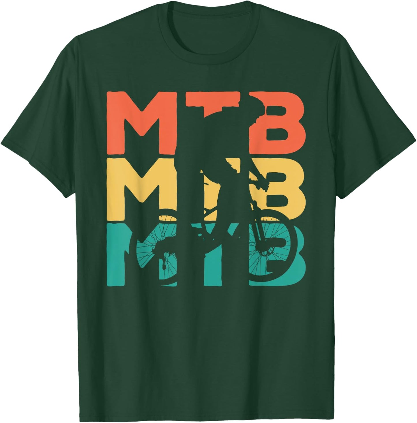 Retro Vintage MTB Gift Mountain Bikers T-Shirt - T-Shirt | Forest