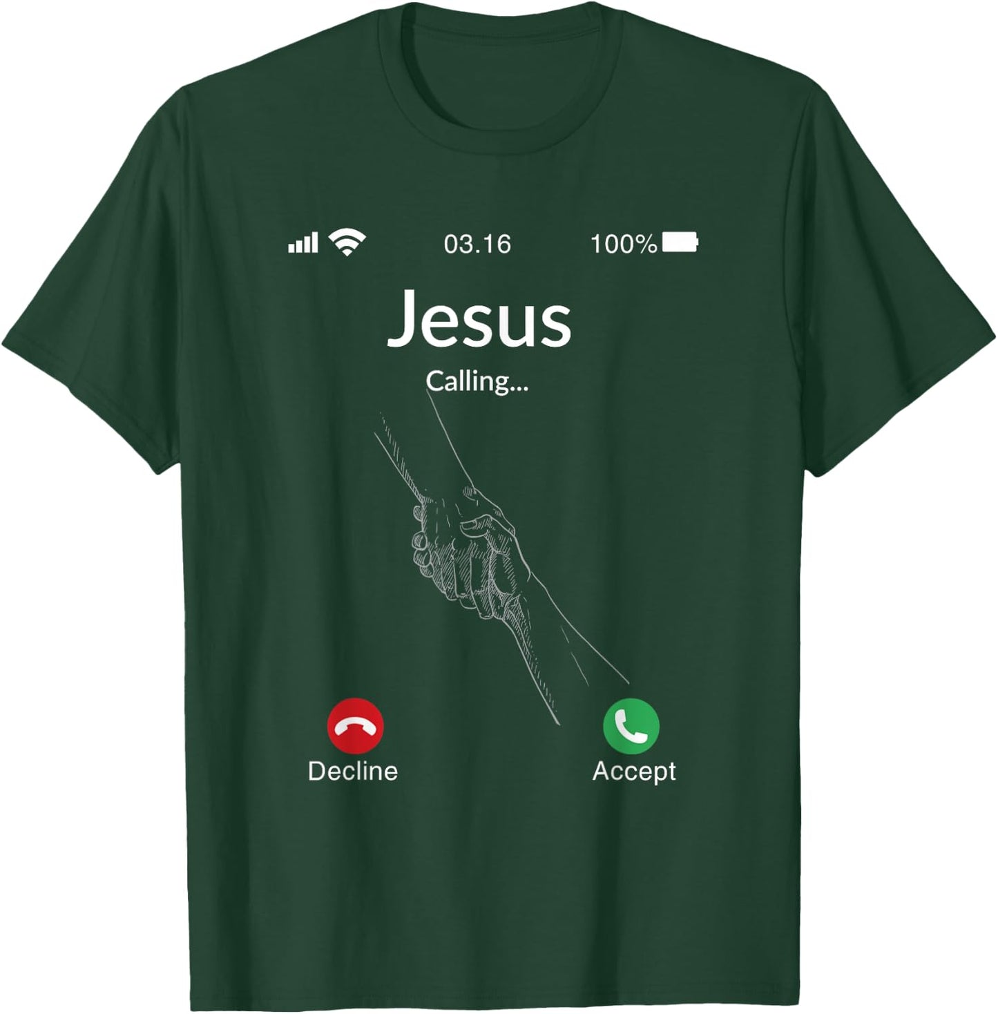 Christian Gift Jesus Is Calling T-Shirt - T-Shirt | Forest
