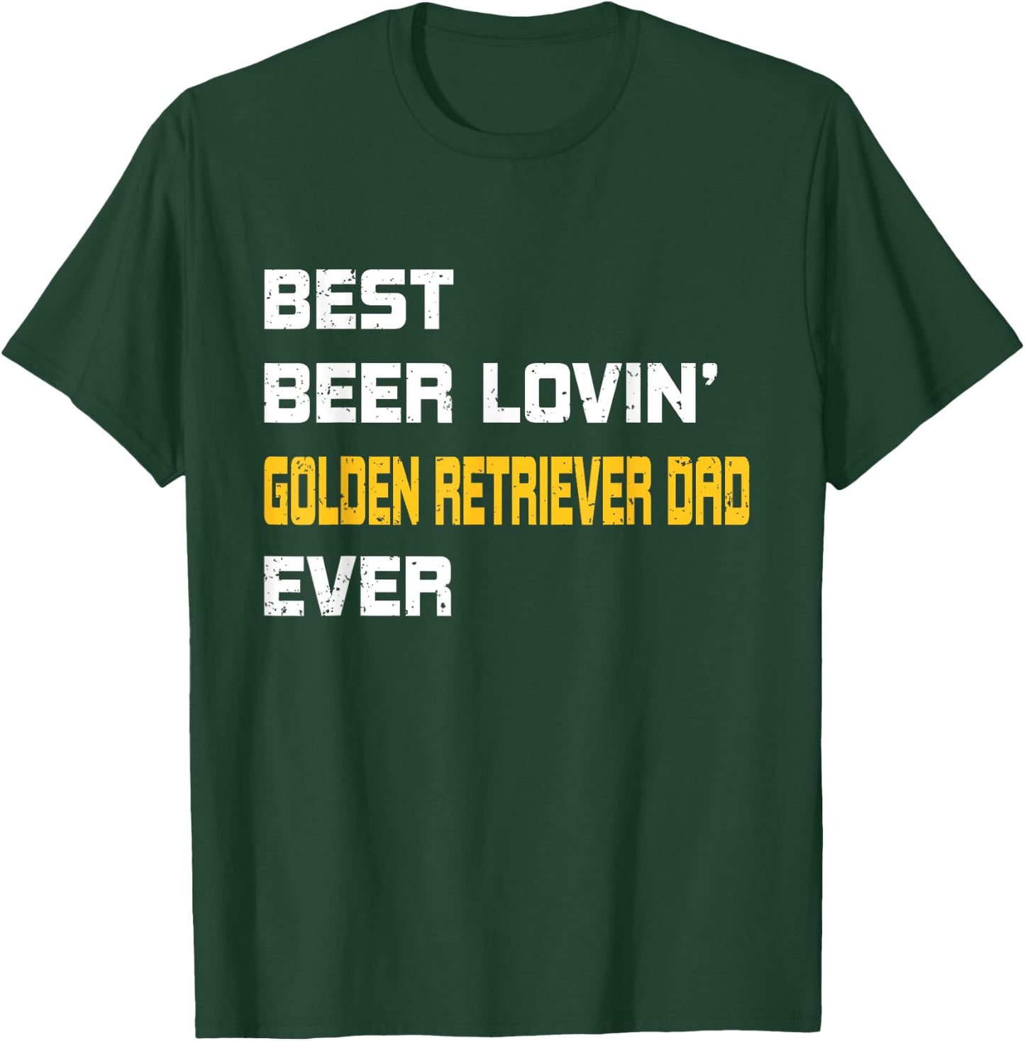 Golden Retriever - Best Beer Loving Golden Retriever Dad T-Shirt - T-Shirt | Forest
