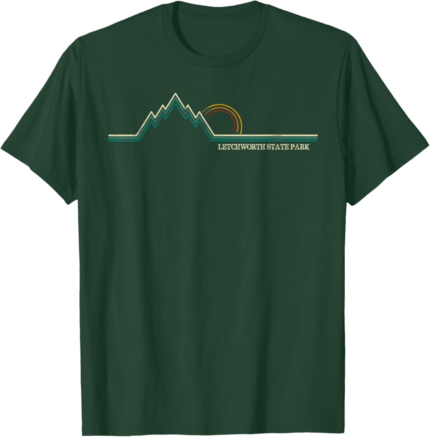 Letchworth State Park Mountain Retro T-Shirt - T-Shirt | Forest