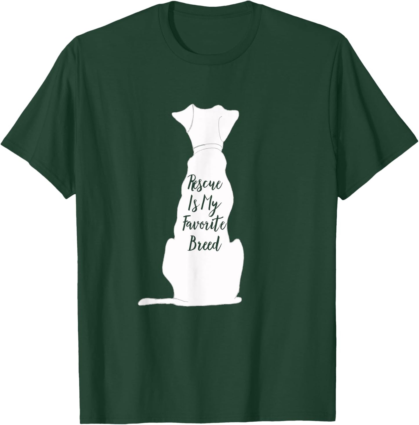 Rescue Dog Rescue Is My Favorite Breed for Dog Owners Women Girls Kids T-Shirt - T-Shirt | Forest