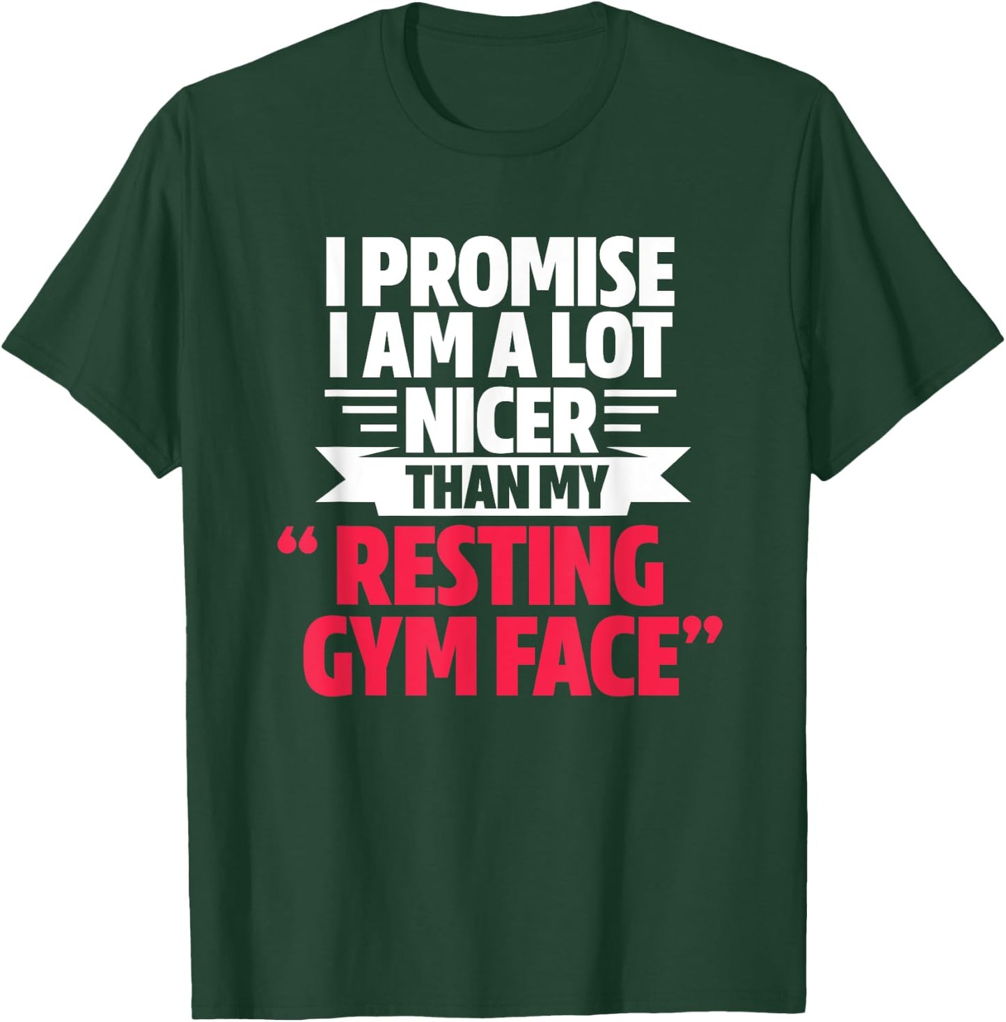Gym Workout Bodybuilding Funny My Resting Gym Face T-Shirt - T-Shirt | Forest