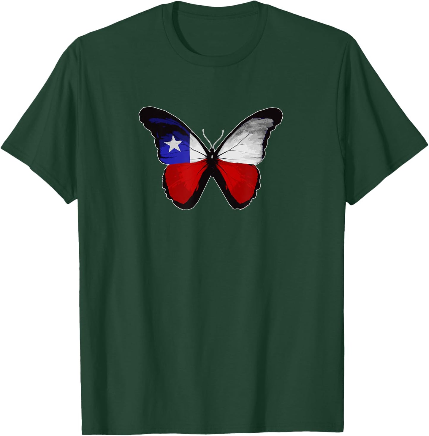 State Of Texas Flag Butterfly T-Shirt - T-Shirt | Forest