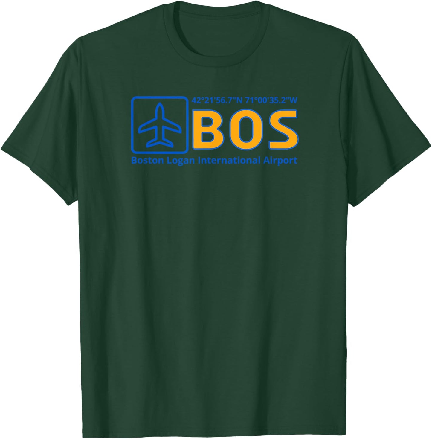 Boston Logan International Airport BOS Airport Area Code 617 T-Shirt - T-Shirt | Forest