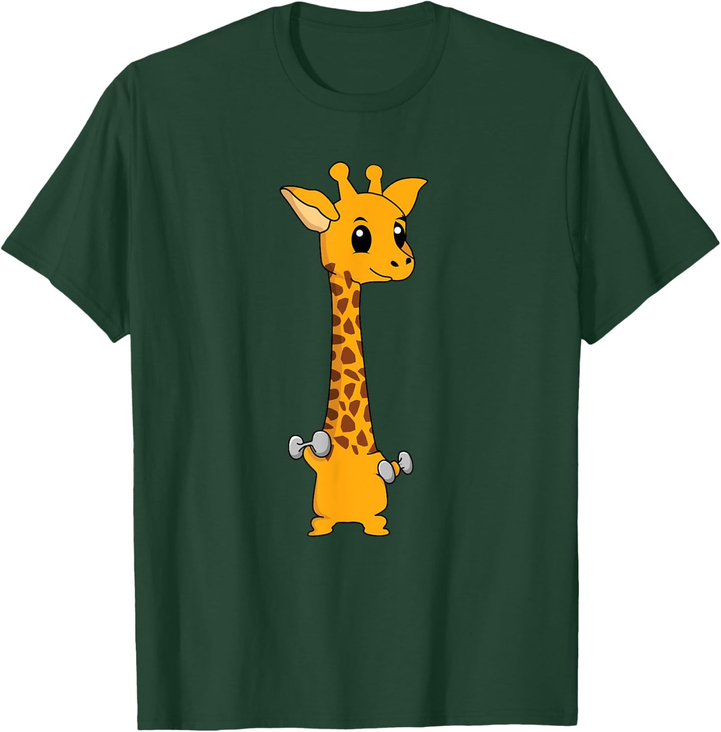 Funny Giraffe Camelopard Lifting Gym Motivation T-Shirt - T-Shirt | Forest