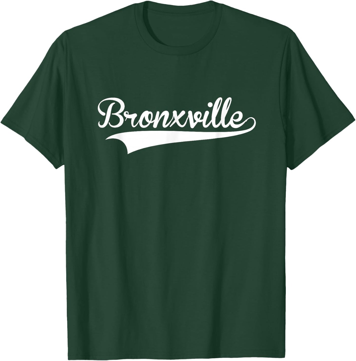 BRONXVILLE Baseball Vintage Retro Font T-Shirt - T-Shirt | Forest