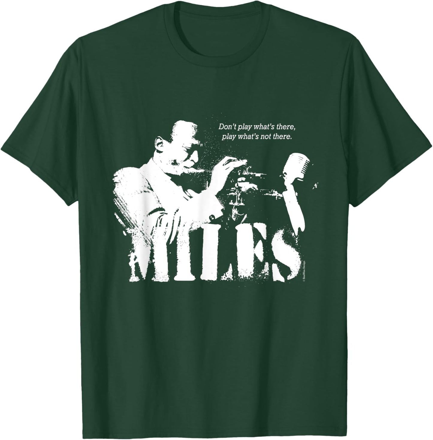 Miles Jazz Wisdom Trumpet Musician (1 Colour) T-Shirt - T-Shirt | Forest