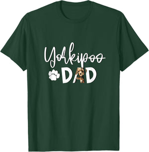 Yorkipoo Dad With Dog Paw T-Shirt - T-Shirt | Forest