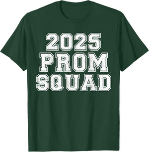 2025 Prom Squad Class Of 2025 Graduation Matching Vintage T-Shirt - T-Shirt | Forest