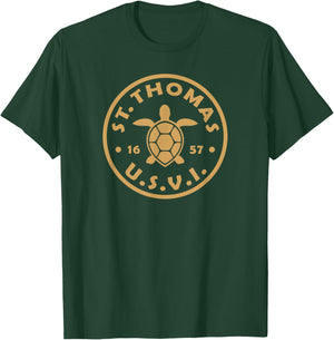 St Thomas USVI Sea Turtle Kids Souvenir T-Shirt - T-Shirt | Forest