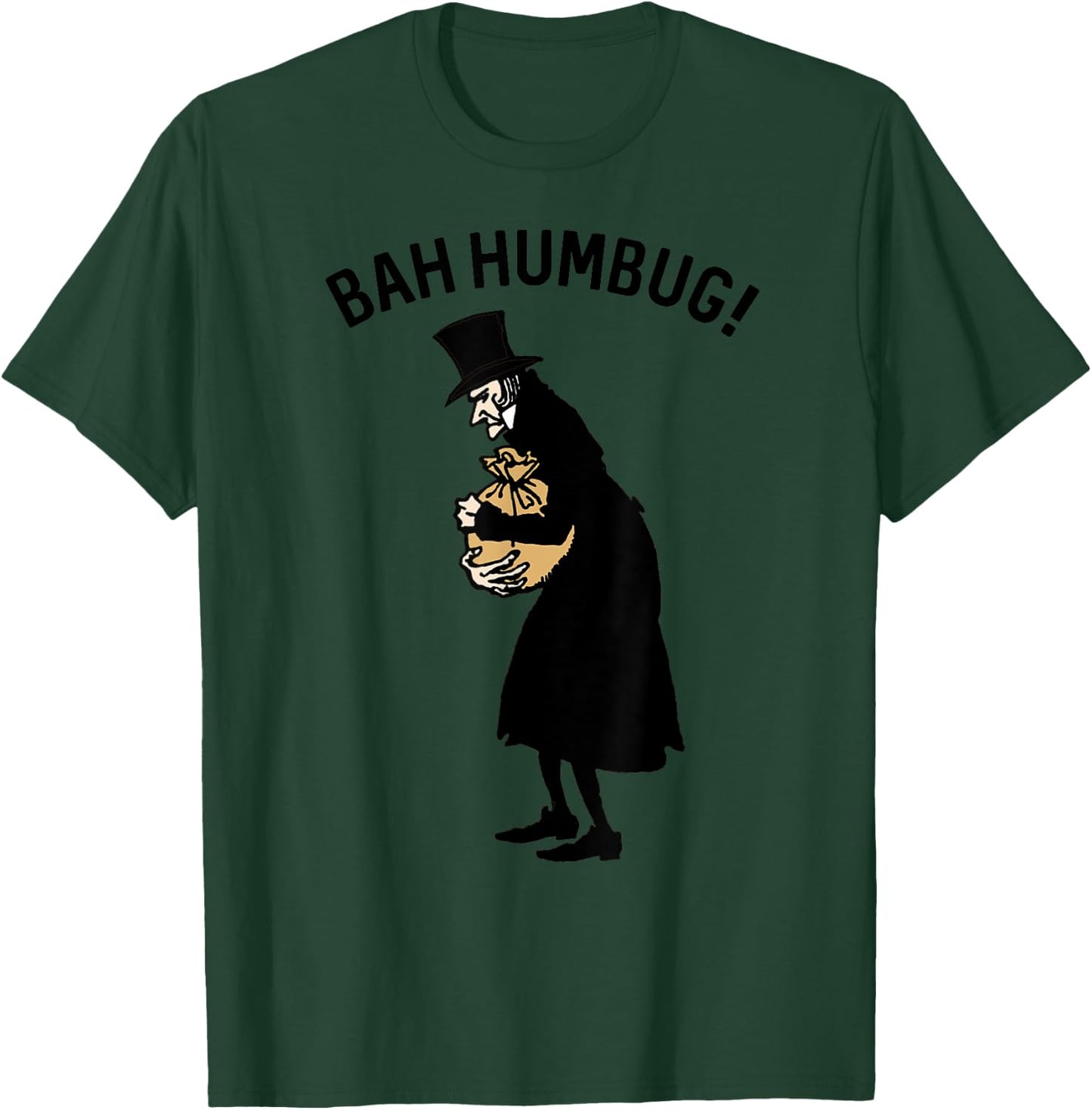 Vintage Ebenezer Scrooge Christmas Bah Humbug Scrooge T-Shirt - T-Shirt | Forest