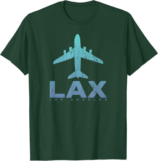 Los Angeles California LAX Airport Code LA Vacation Souvenir T-Shirt - T-Shirt | Forest