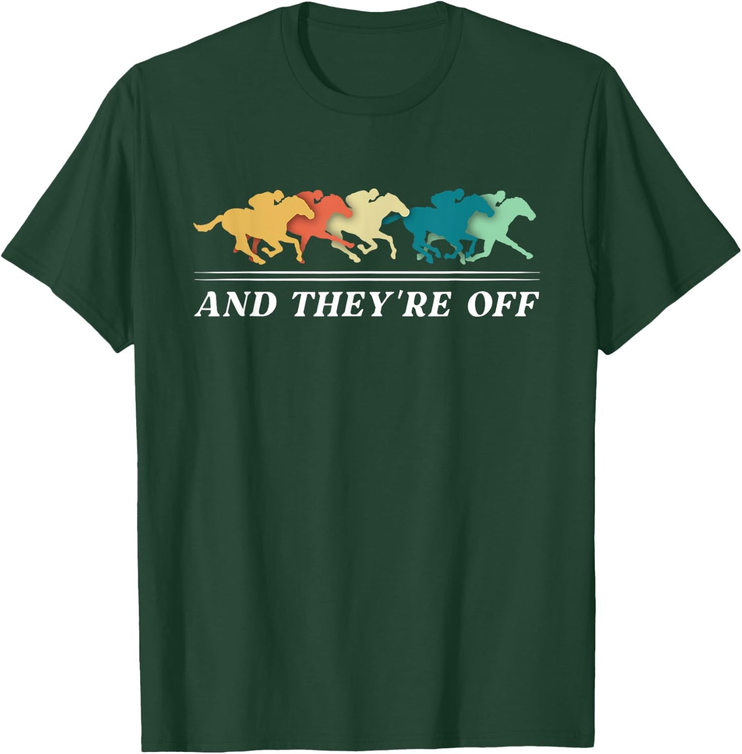 Funny Horse Racing Jockey Racer Derby Rider Track Race Gifts T-Shirt - T-Shirt | Forest