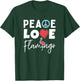 Zoo Keeper Gift Peace Love Flamingo T-Shirt - T-Shirt | Forest