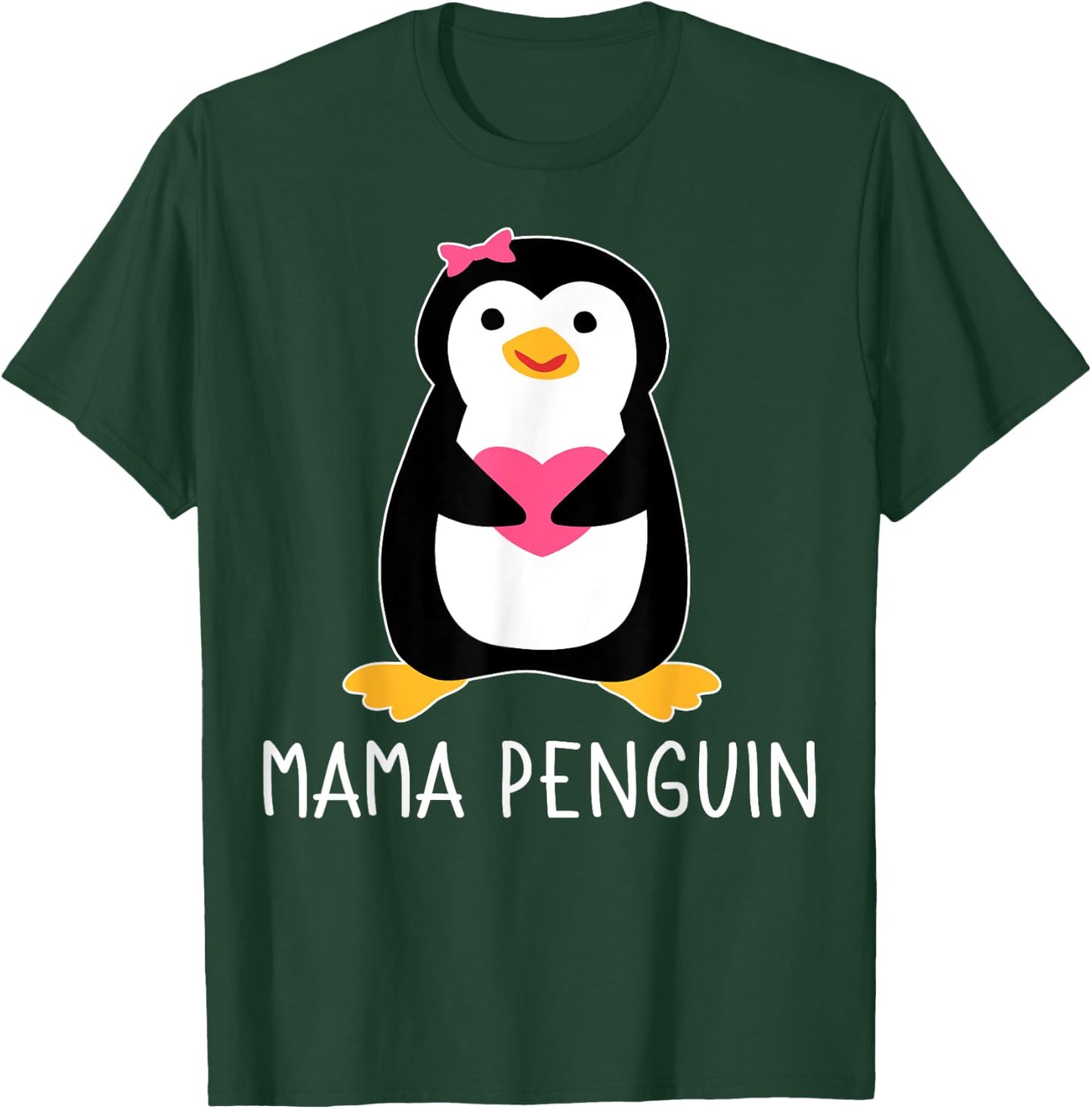 Penguin Mama Flightless Bird Lover Mother's Day Mommy Mom T-Shirt - T-Shirt | Forest