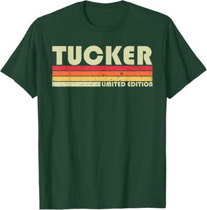 Tucker Surname Funny Retro Vintage 80s 90s Birthday Reunion T-Shirt - T-Shirt | Forest