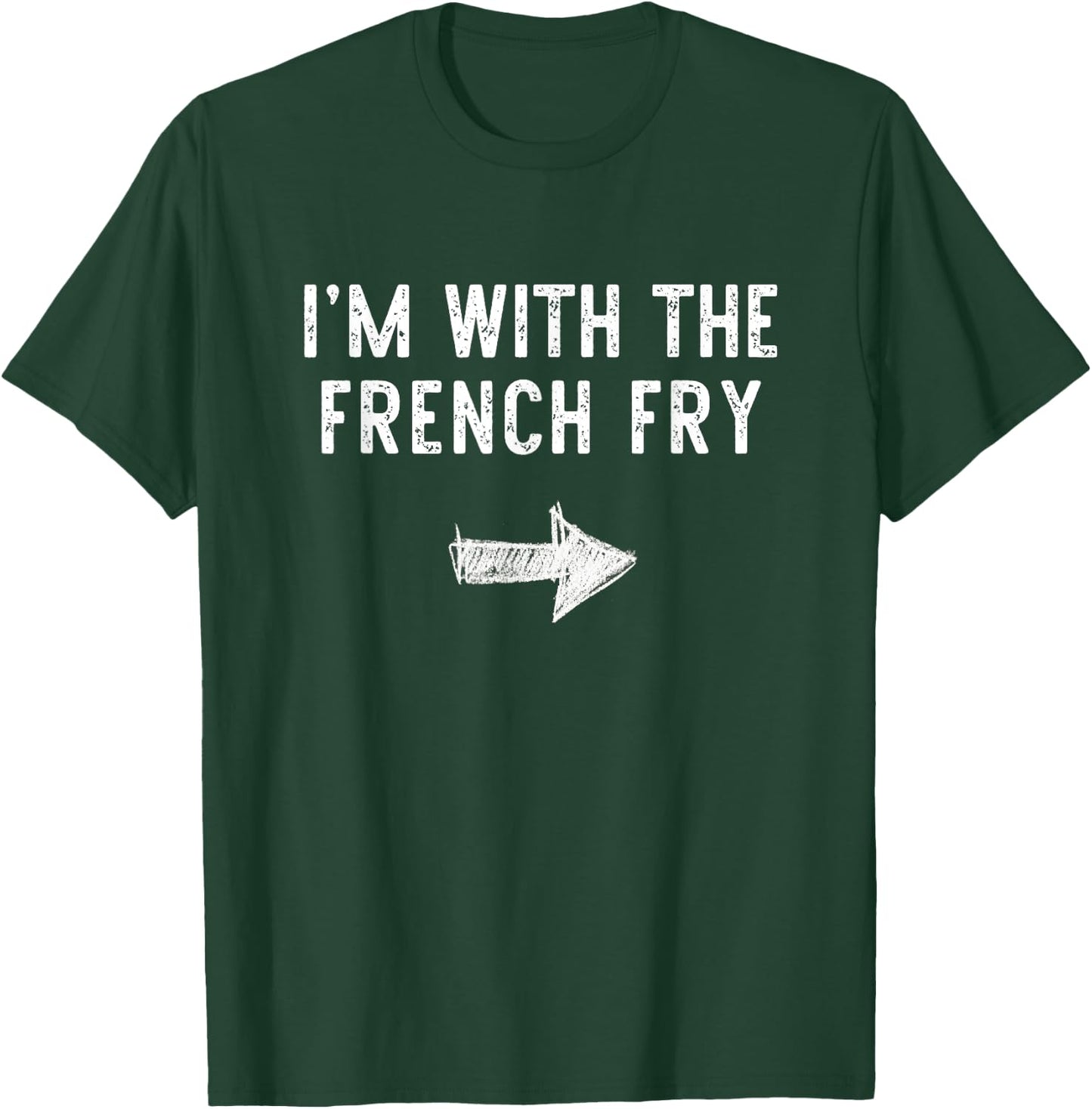 I'm With The French Fry Costume Halloween Matching Couple T-Shirt - T-Shirt | Forest