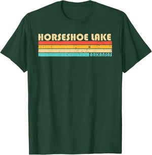 HORSESHOE LAKE ARKANSAS Funny Fishing Camping Summer Women Kids T-Shirt - T-Shirt | Forest
