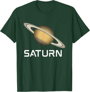 Solar System Planet Saturn Rings Outer Space T-Shirt - T-Shirt | Forest