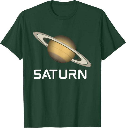 Solar System Planet Saturn Rings Outer Space T-Shirt - T-Shirt | Forest