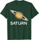 Solar System Planet Saturn Rings Outer Space T-Shirt - T-Shirt | Forest