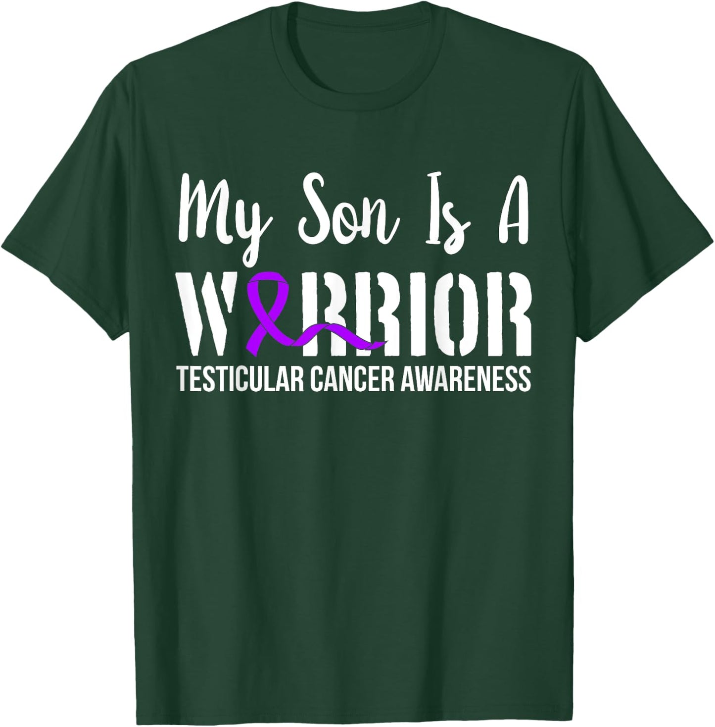 Testicular Cancer Shirt Gifts Awareness Ribbon Survivor T-Shirt - T-Shirt | Forest