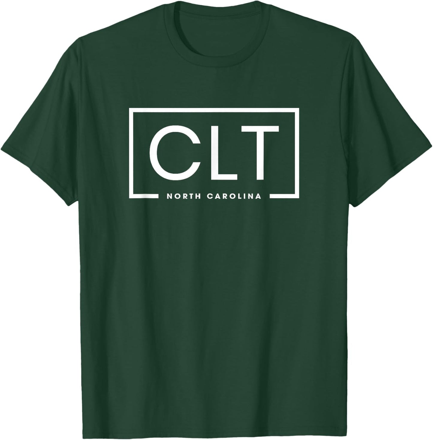 Charlotte NC CLT Square Retro Throwback Girls Women Souvenir T-Shirt - T-Shirt | Forest