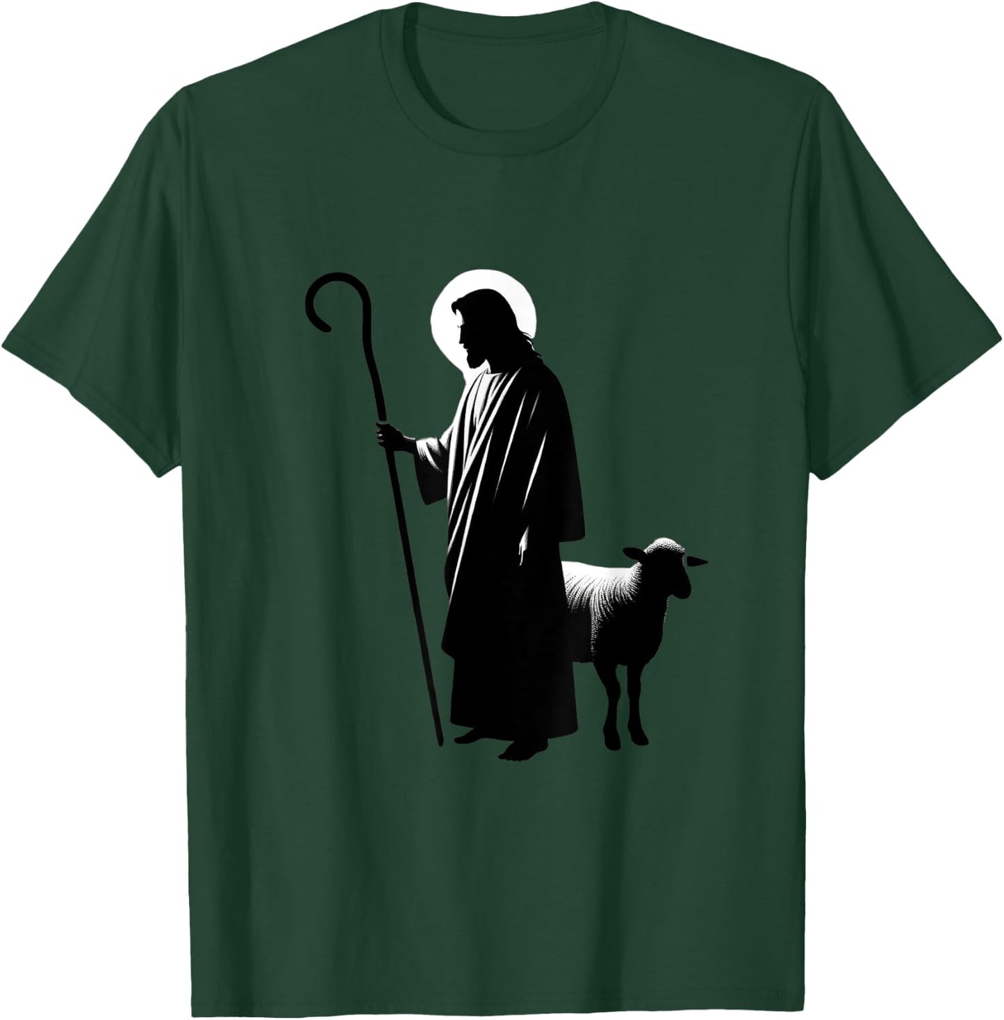 Christian Faith Jesus the Good Shepherd Lamb T-Shirt - T-Shirt | Forest