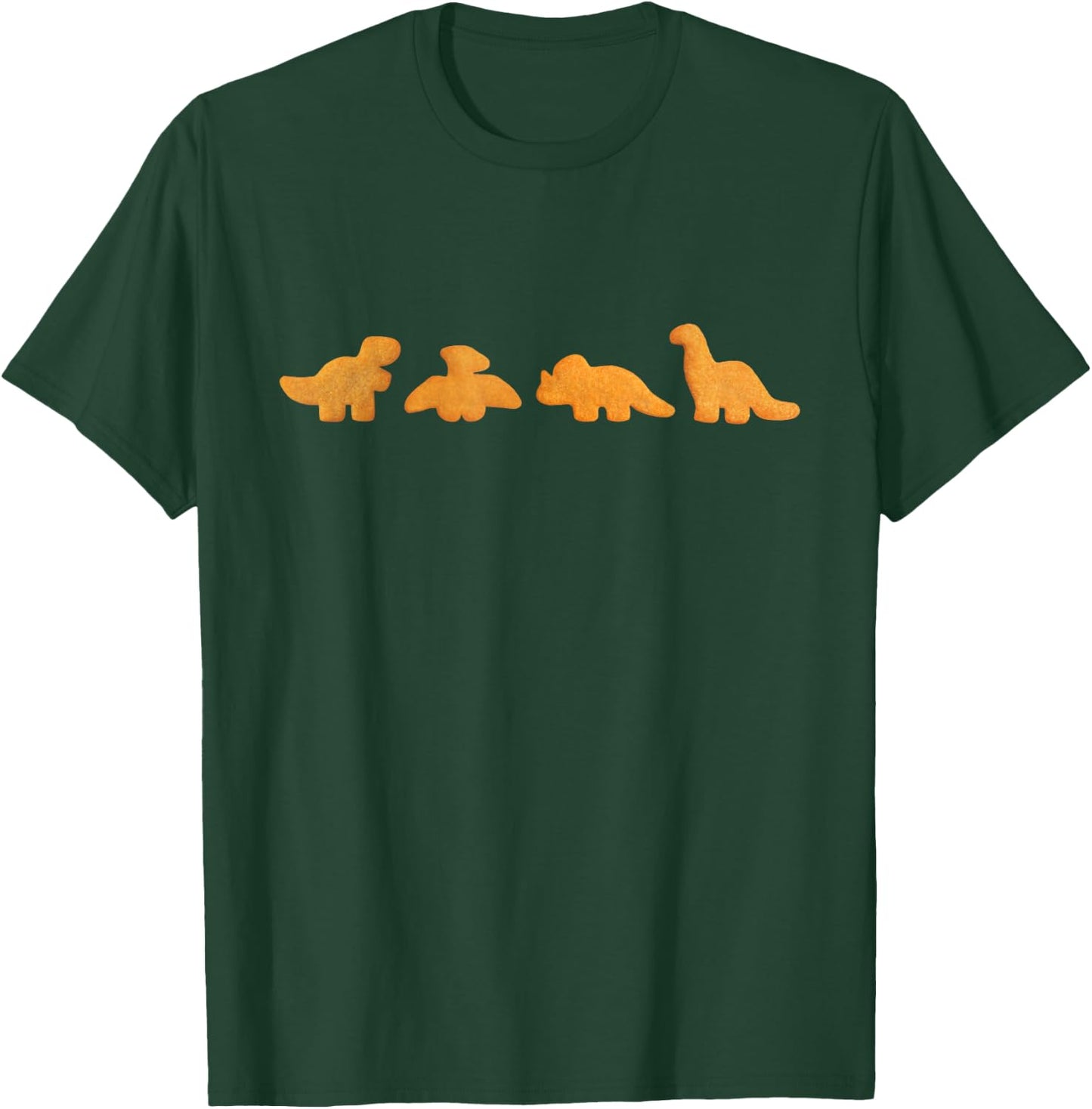 Dinos Chicken Nuggets Pattern | Funny Realistic Dino T-Shirt - T-Shirt | Forest