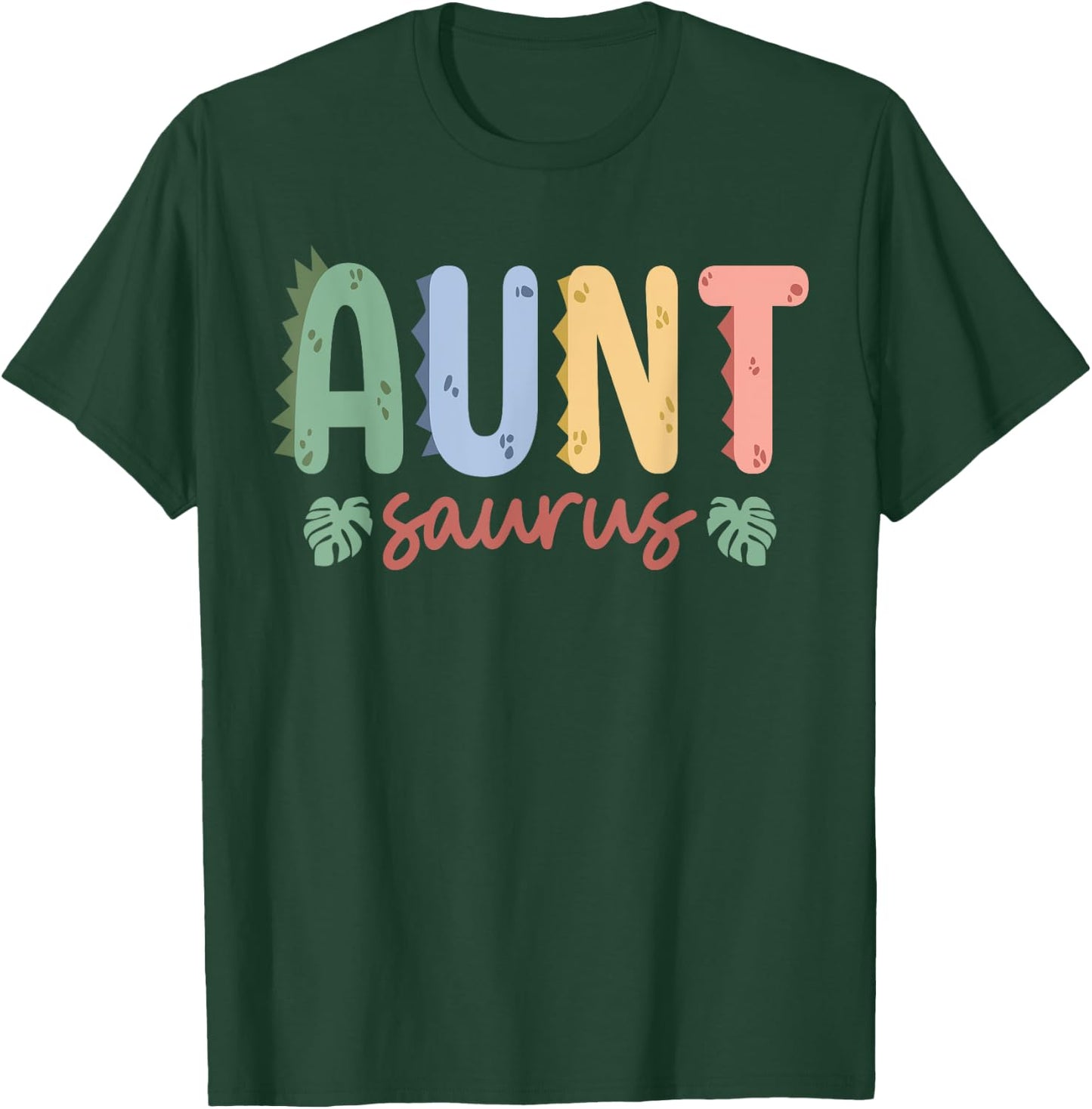 Aunt Saurus Dad Dinosaur Birthday Family Matching T-Shirt - T-Shirt | Forest