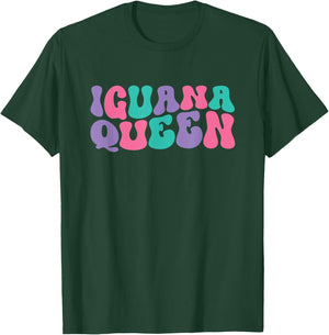 Iguana Queen Iguanas Retro Vintage Wavy Groovy T-Shirt - T-Shirt | Forest