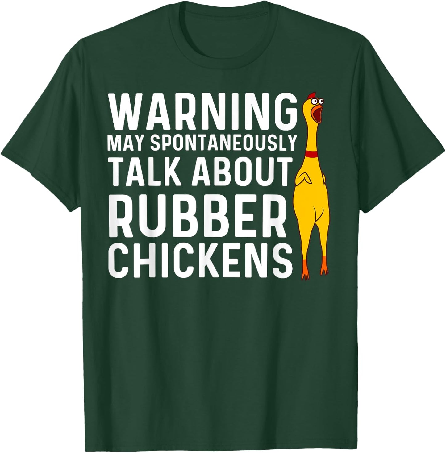 Funny Rubber Chicken Gift Men Women Rubber Chicken Costume T-Shirt - T-Shirt | Forest