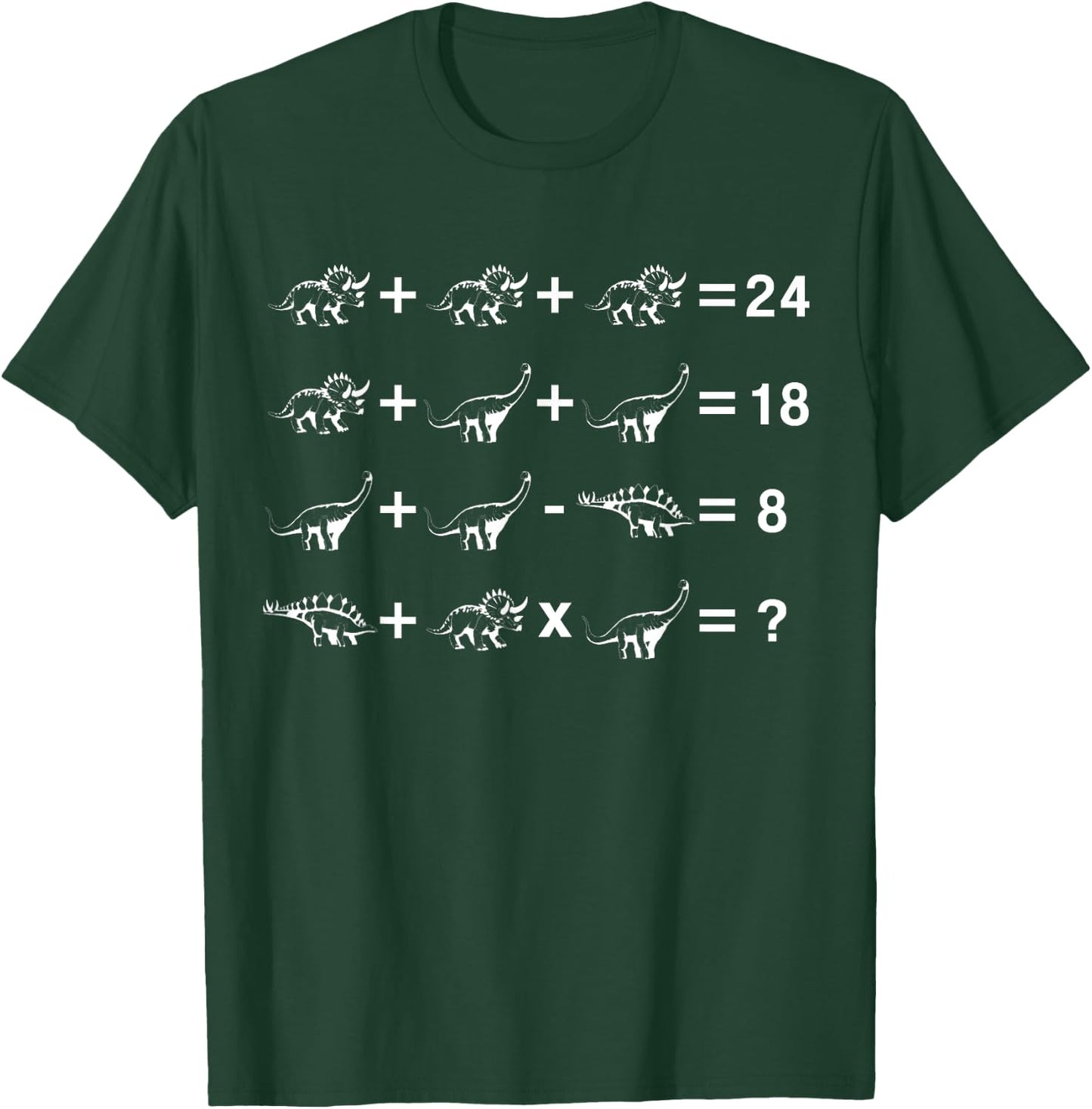 Dinosaurs math puzzle T-Shirt - T-Shirt | Forest
