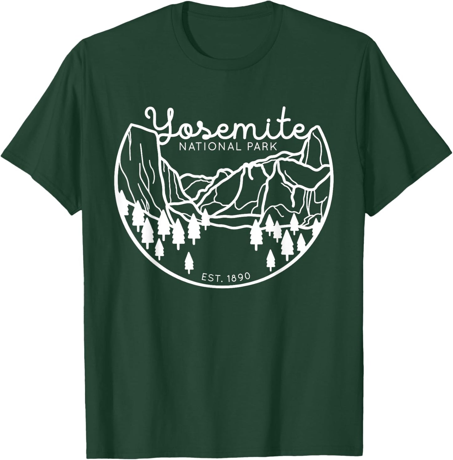 Yosemite National Park 1890 California Sierra Nevada T-Shirt - T-Shirt | Forest