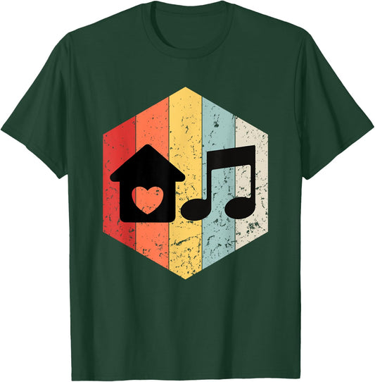 Retro House Music Vintage Graphic Boys Women Kids T-Shirt - T-Shirt | Forest