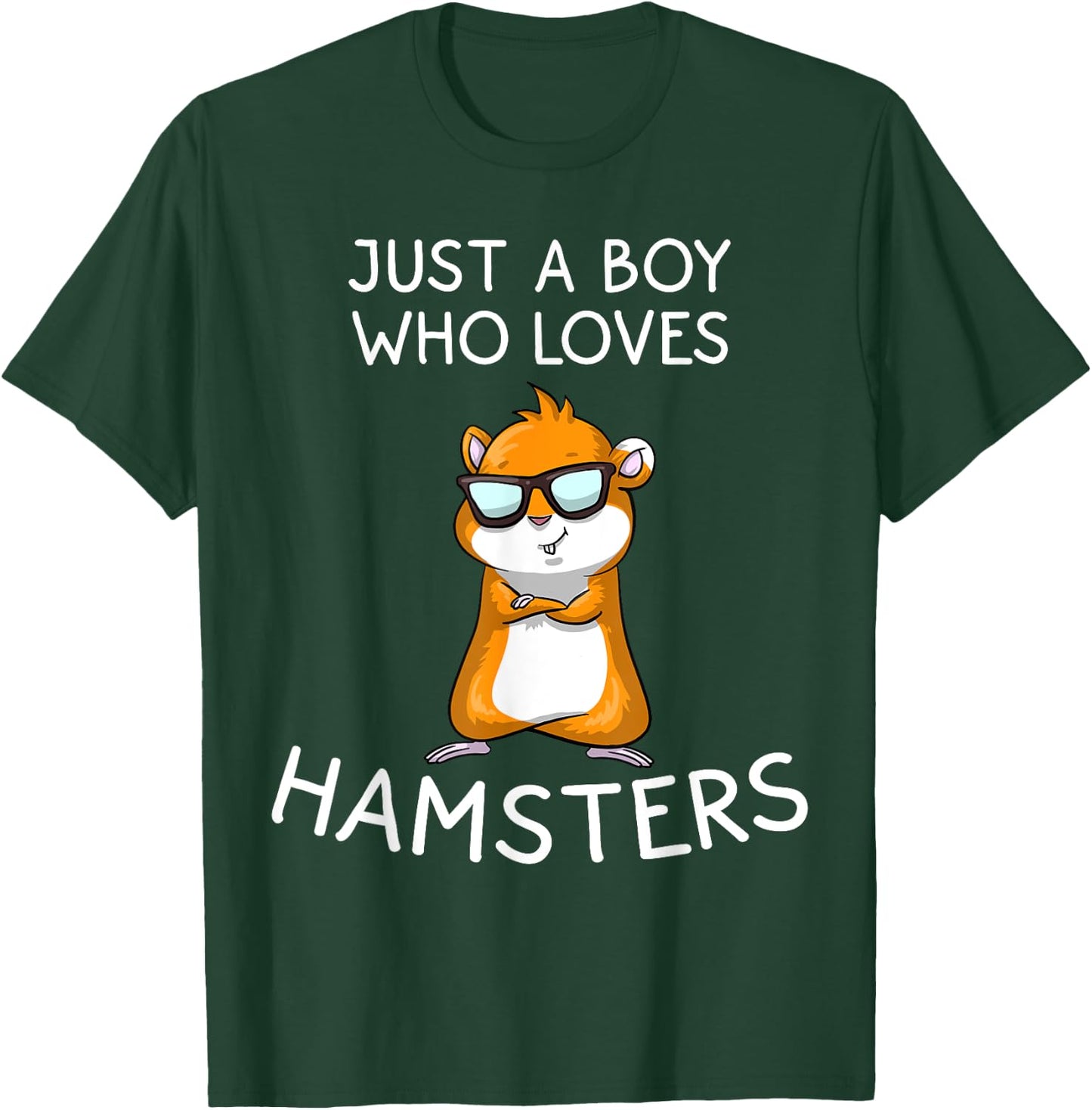 Funny Hamster Gift Kids And Boys Cool Tiny Rat Pet Lover T-Shirt - T-Shirt | Forest