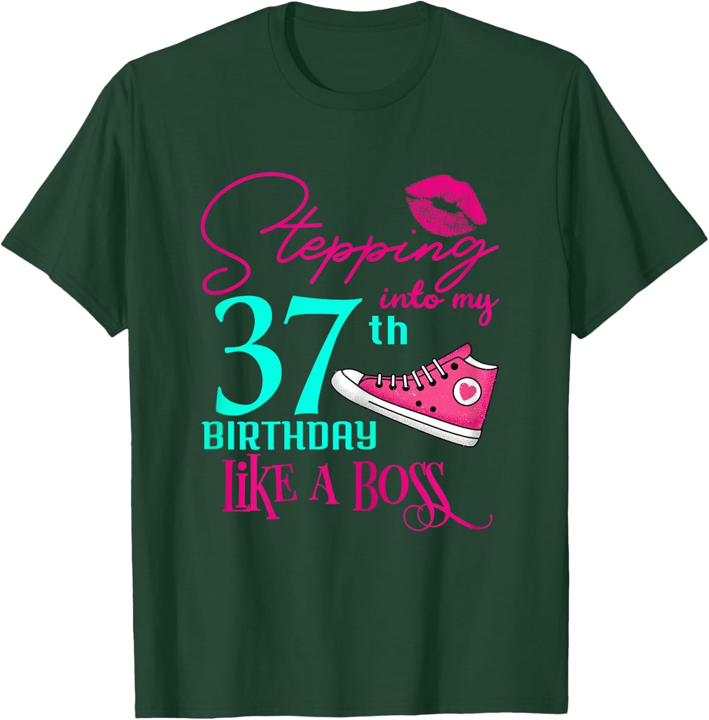 37th Birthday Funny Pink Woman Gift T-Shirt - T-Shirt | Forest