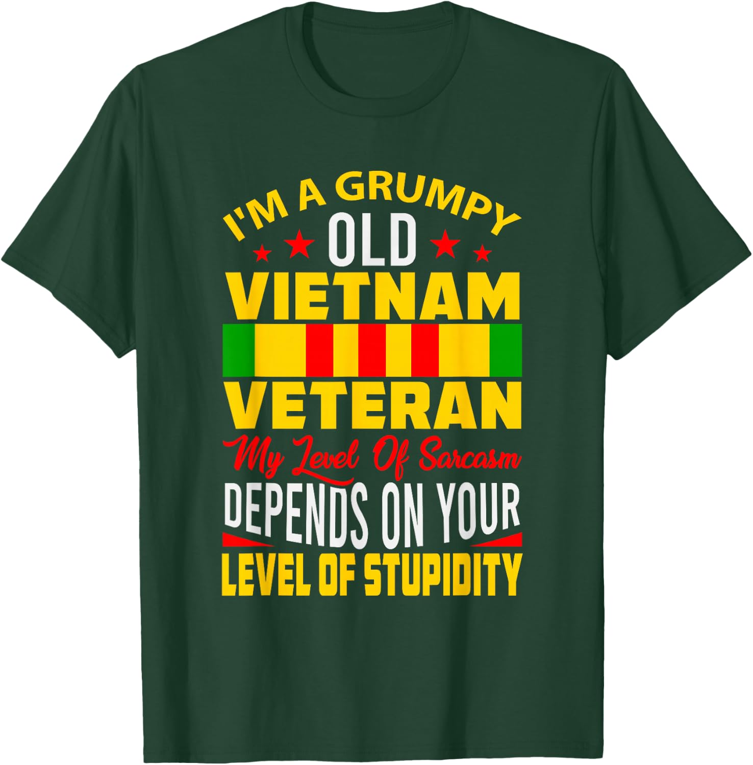 Funny Old Men Retirement Sarcasm Gift Vietnam Veteran T-Shirt - T-Shirt | Forest