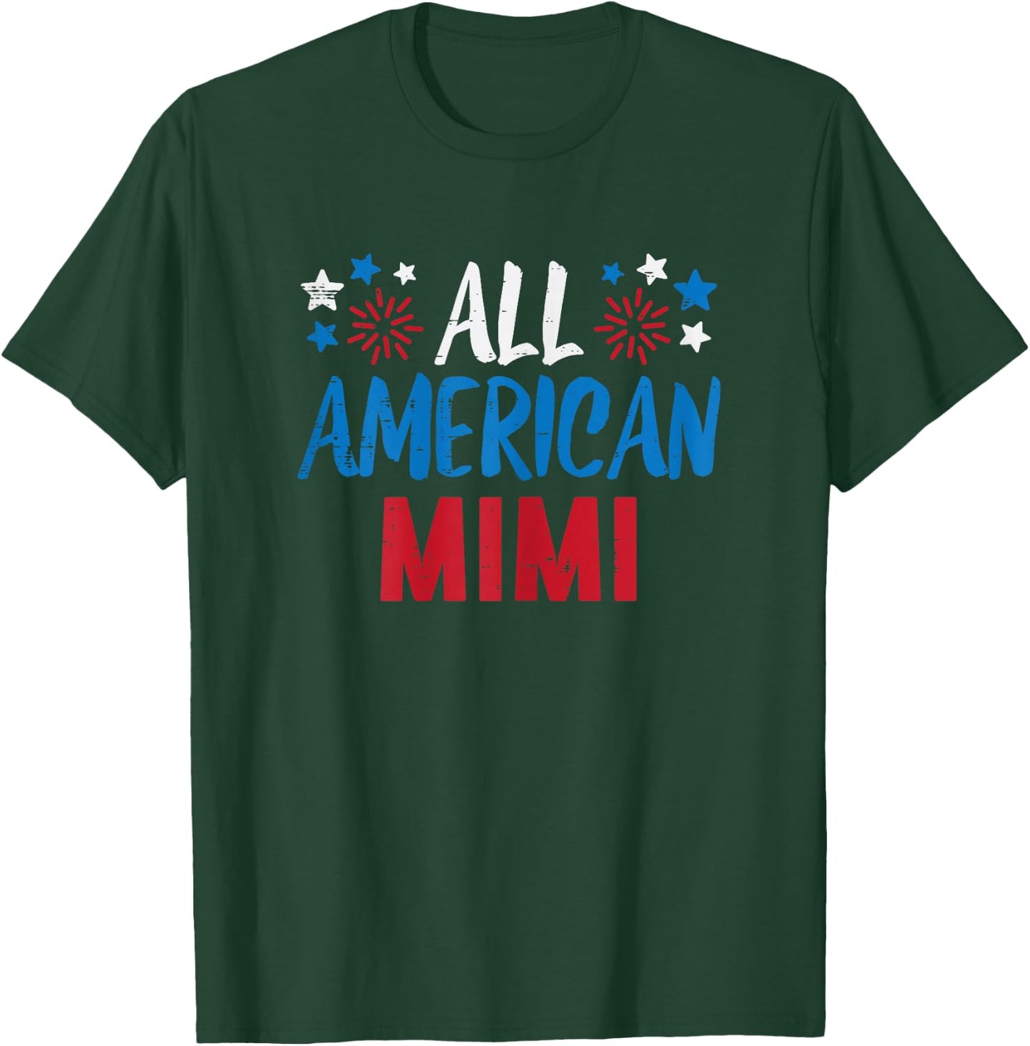 All American Mimi Grandma 4th July Matching Family Patriot T-Shirt - T-Shirt | Forest