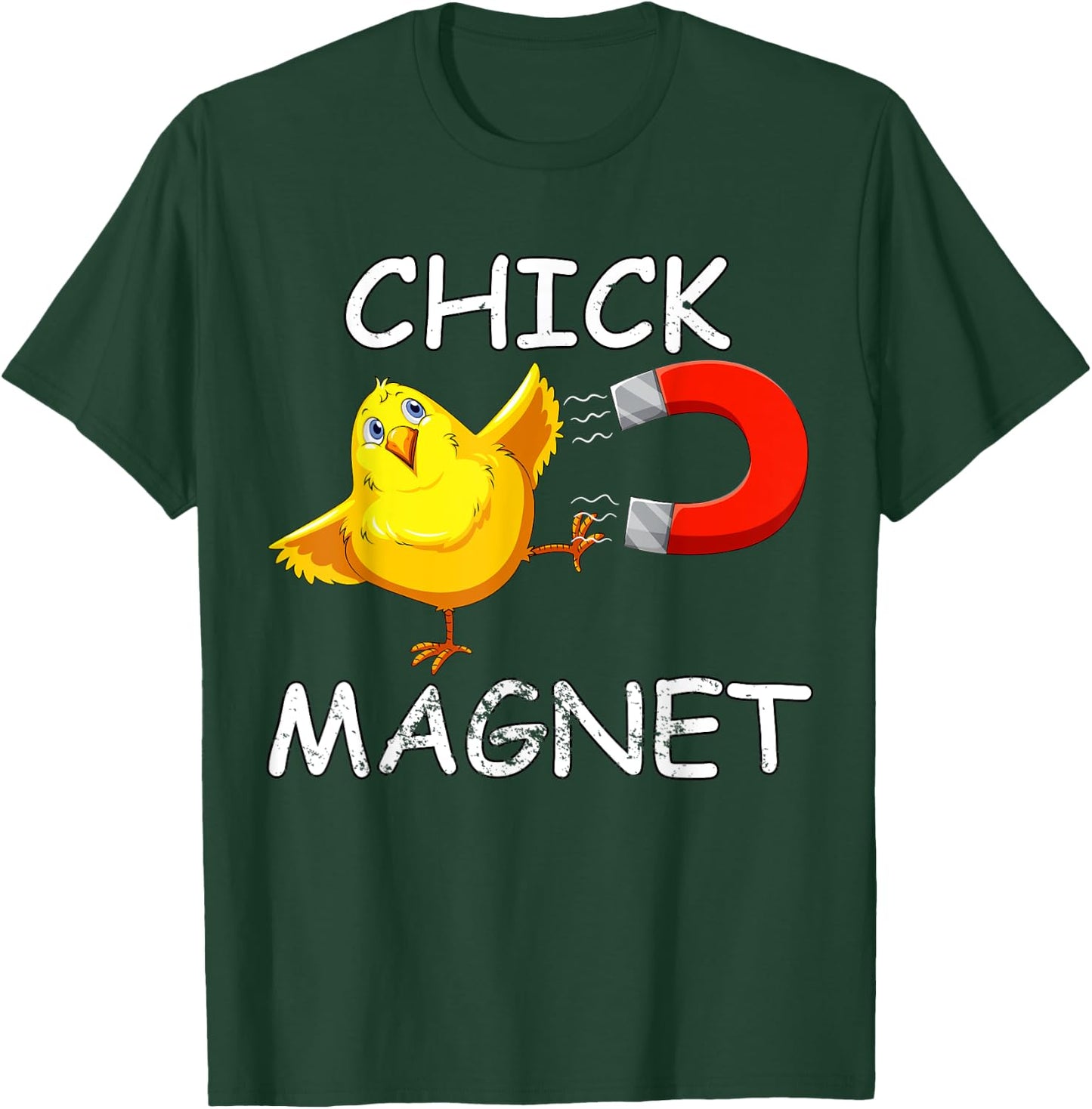 Chick Magnet Funny Easter Cute Baby Chicken Lover Kids Boys T-Shirt - T-Shirt | Forest