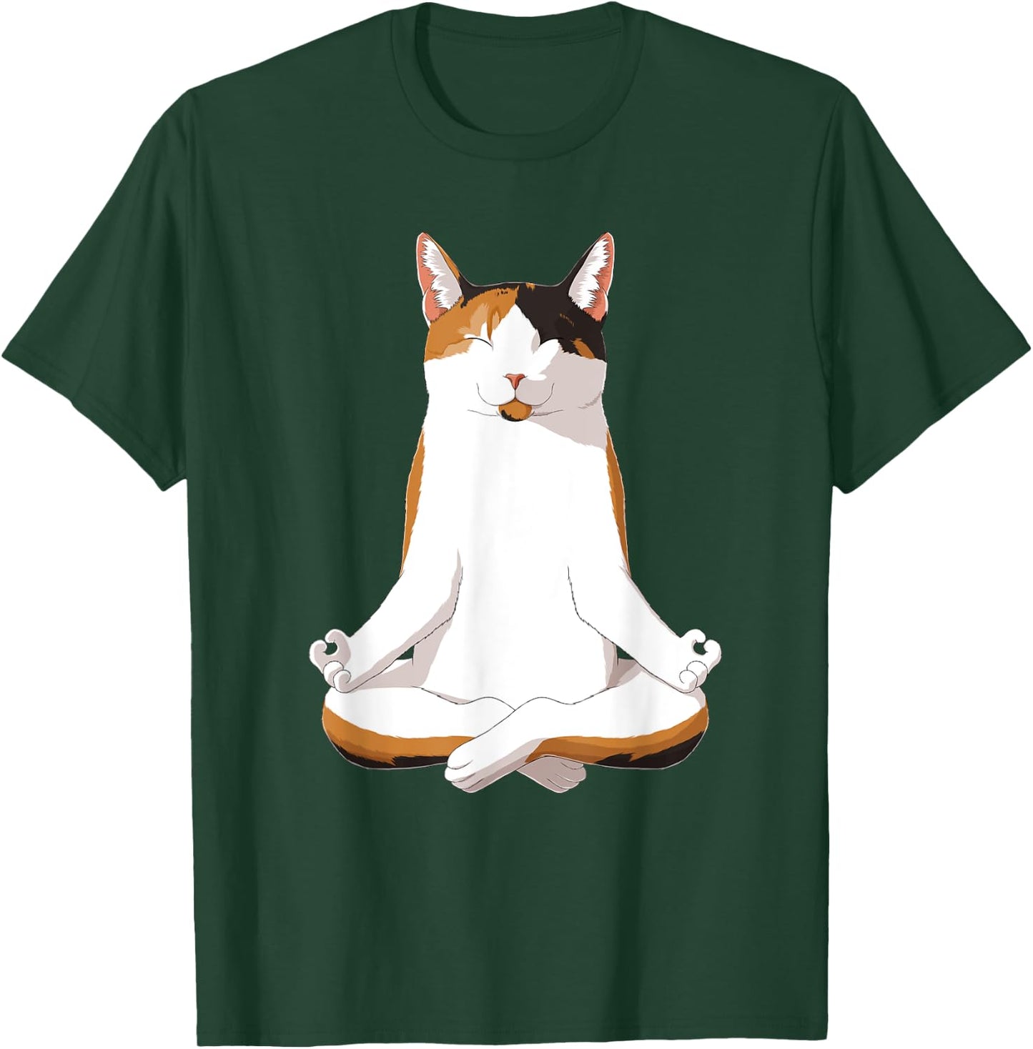 Yoga Calico Cat T-Shirt - T-Shirt | Forest