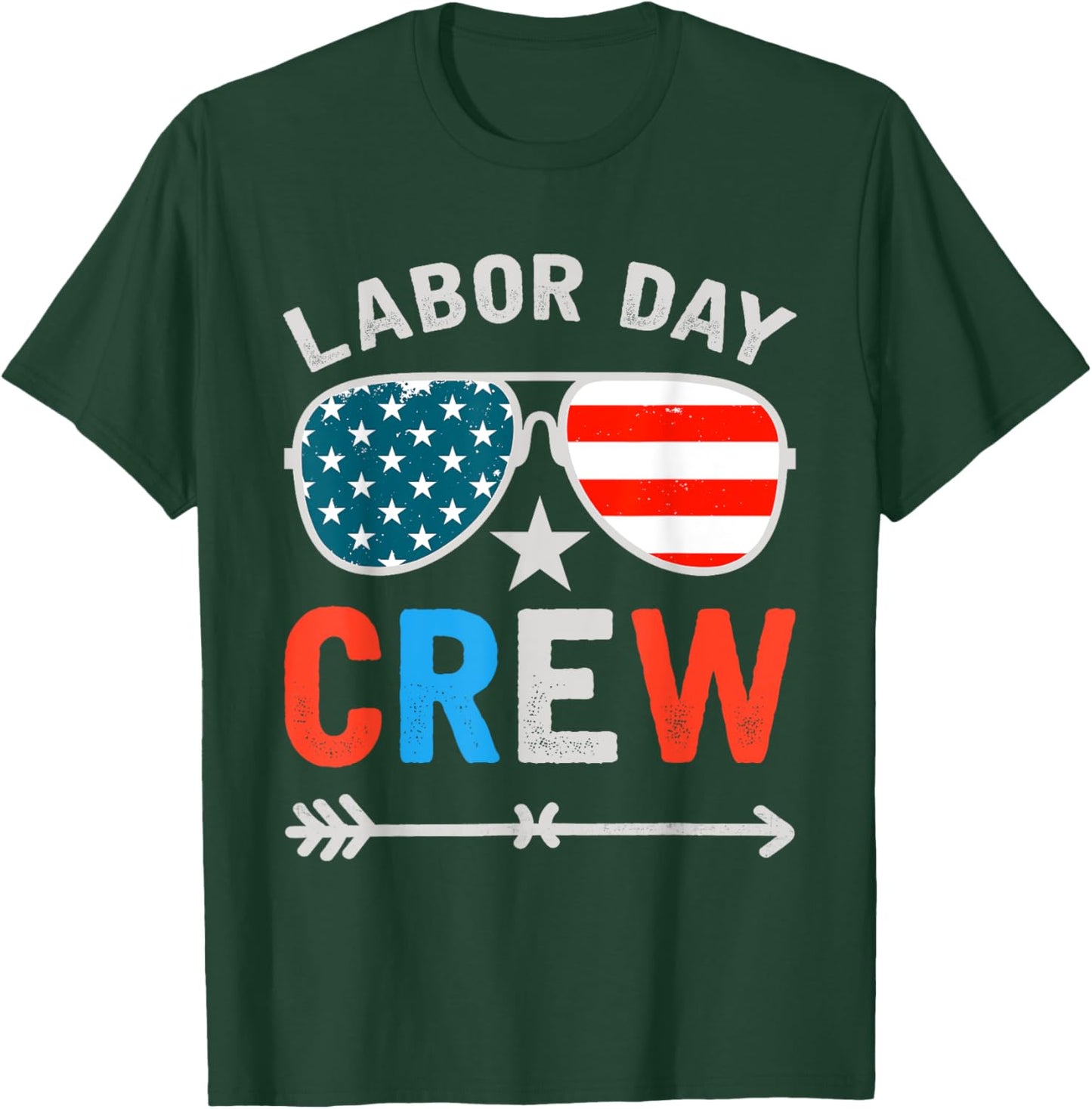 Happy Labor Day Crew Patriot Happy Labor Day T-Shirt - T-Shirt | Forest