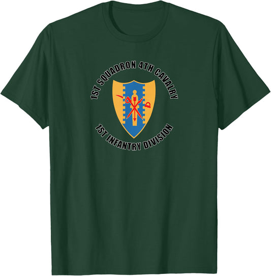 1st Squadron 4th Cavalry 1st Infantry Division Veteran Gift T-Shirt - T-Shirt | Forest
