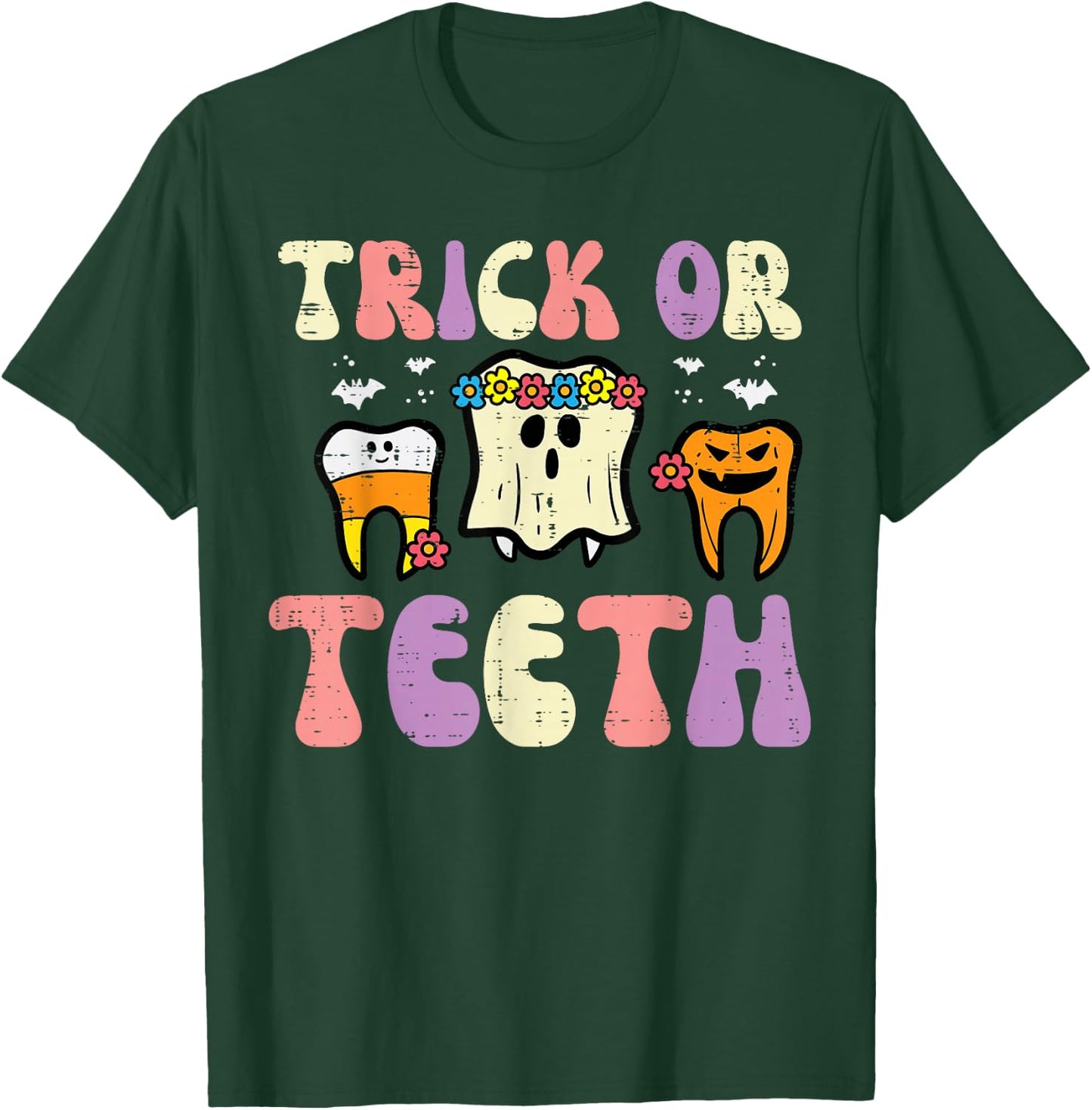 Halloween Dentist Trick Or Teeth Dental Tooth Costume Women T-Shirt - T-Shirt | Forest