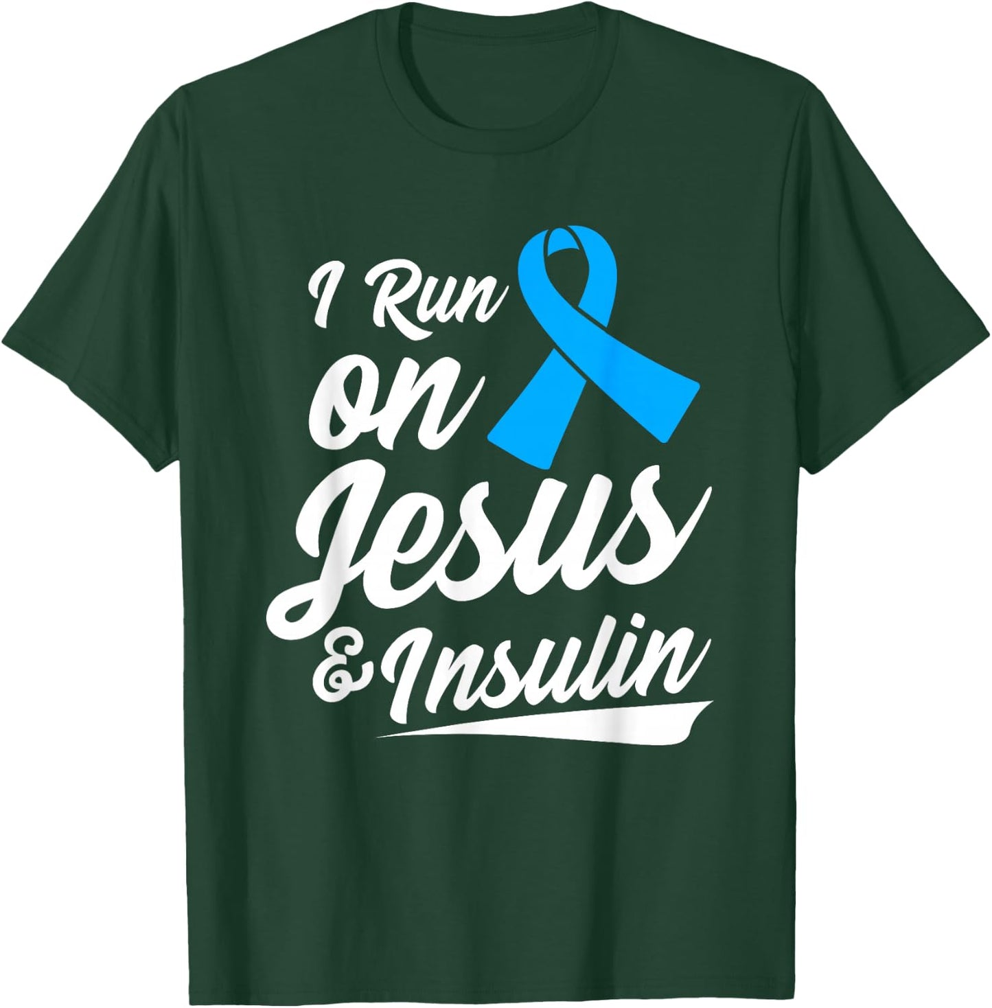 Diabetes Awareness Type 1 2 - Diabetic T1D T2D T-Shirt - T-Shirt | Forest
