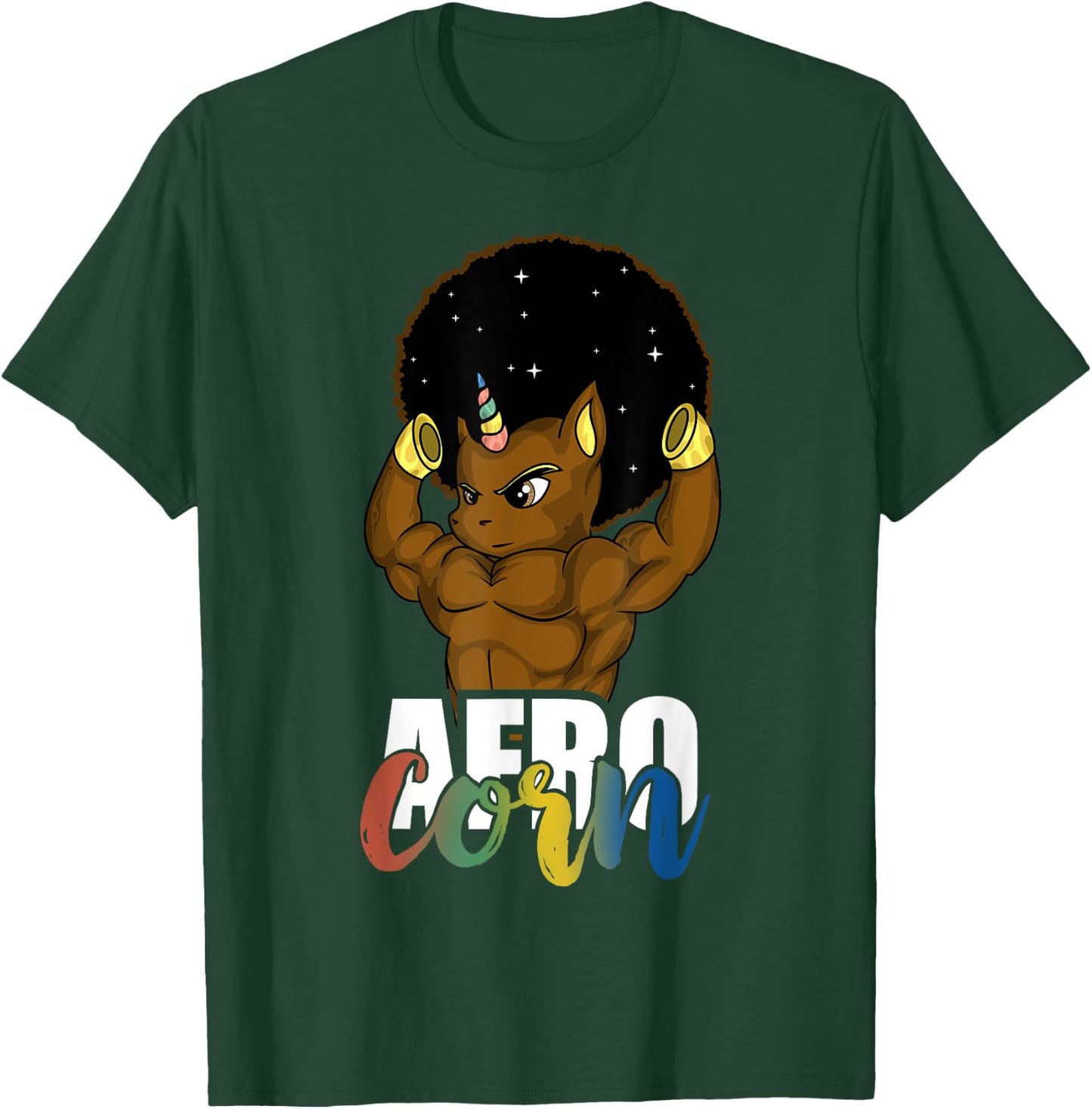 Afro Corn Afrocorn Unicorn Black History Men Boys Gift T-Shirt - T-Shirt | Forest