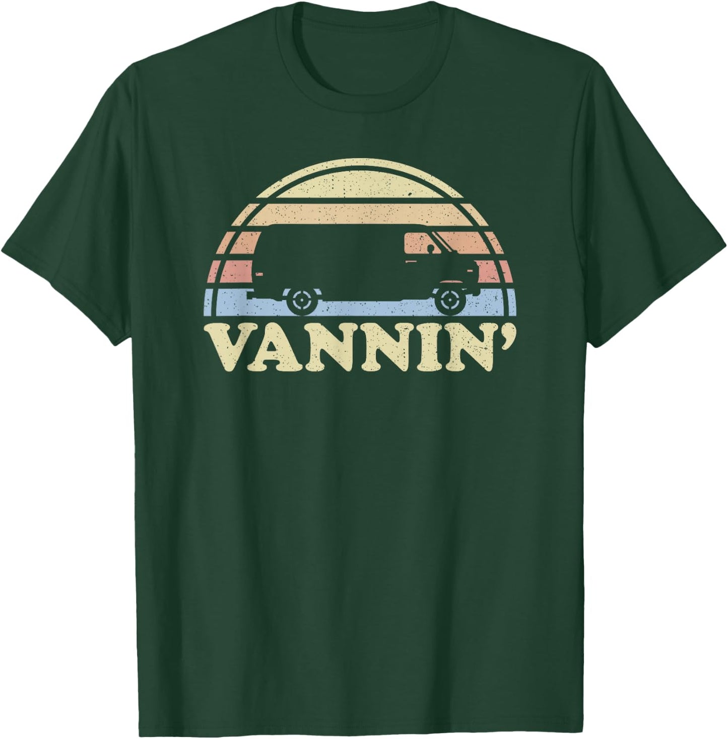 Vannin Van Life Retro Van Lovers Vanner Vantasy Camper T-Shirt - T-Shirt | Forest