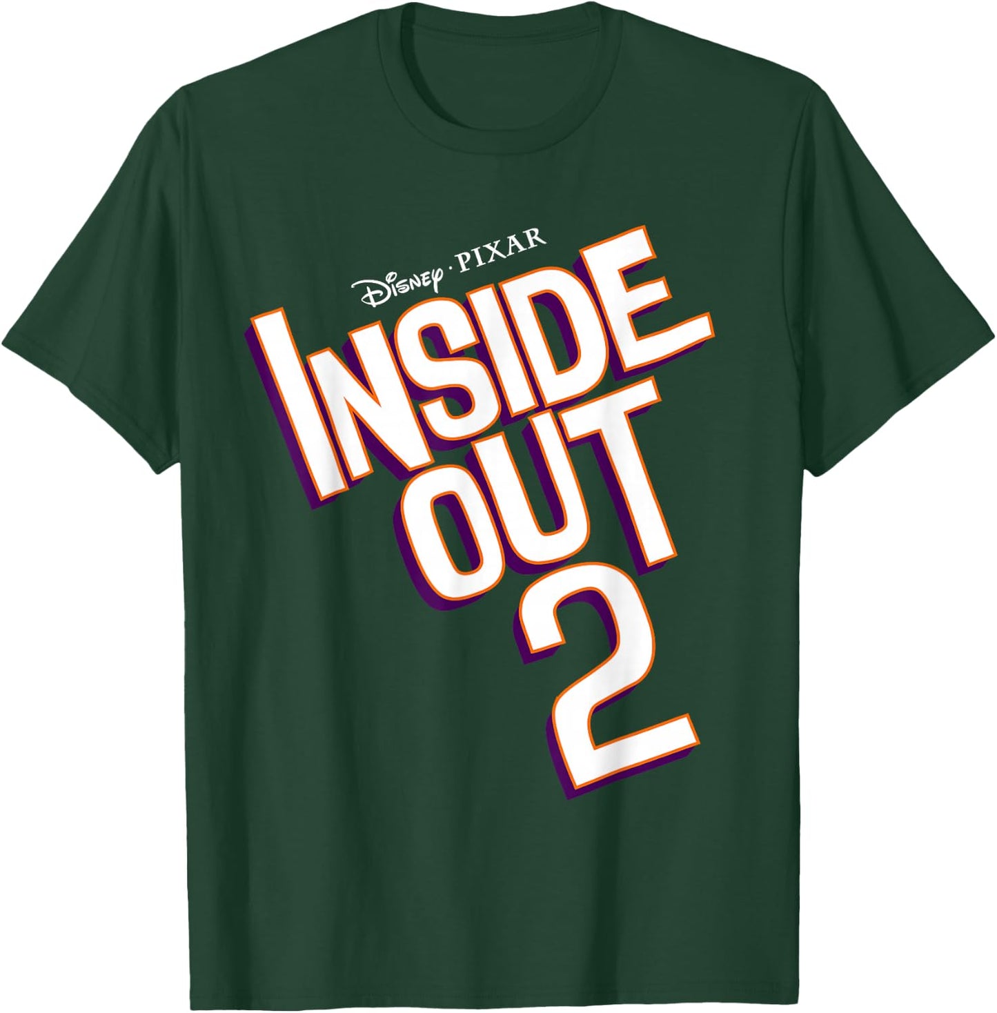 Disney Pixar Inside Out 2 Neon Outline Title Logo T-Shirt - T-Shirt | Forest
