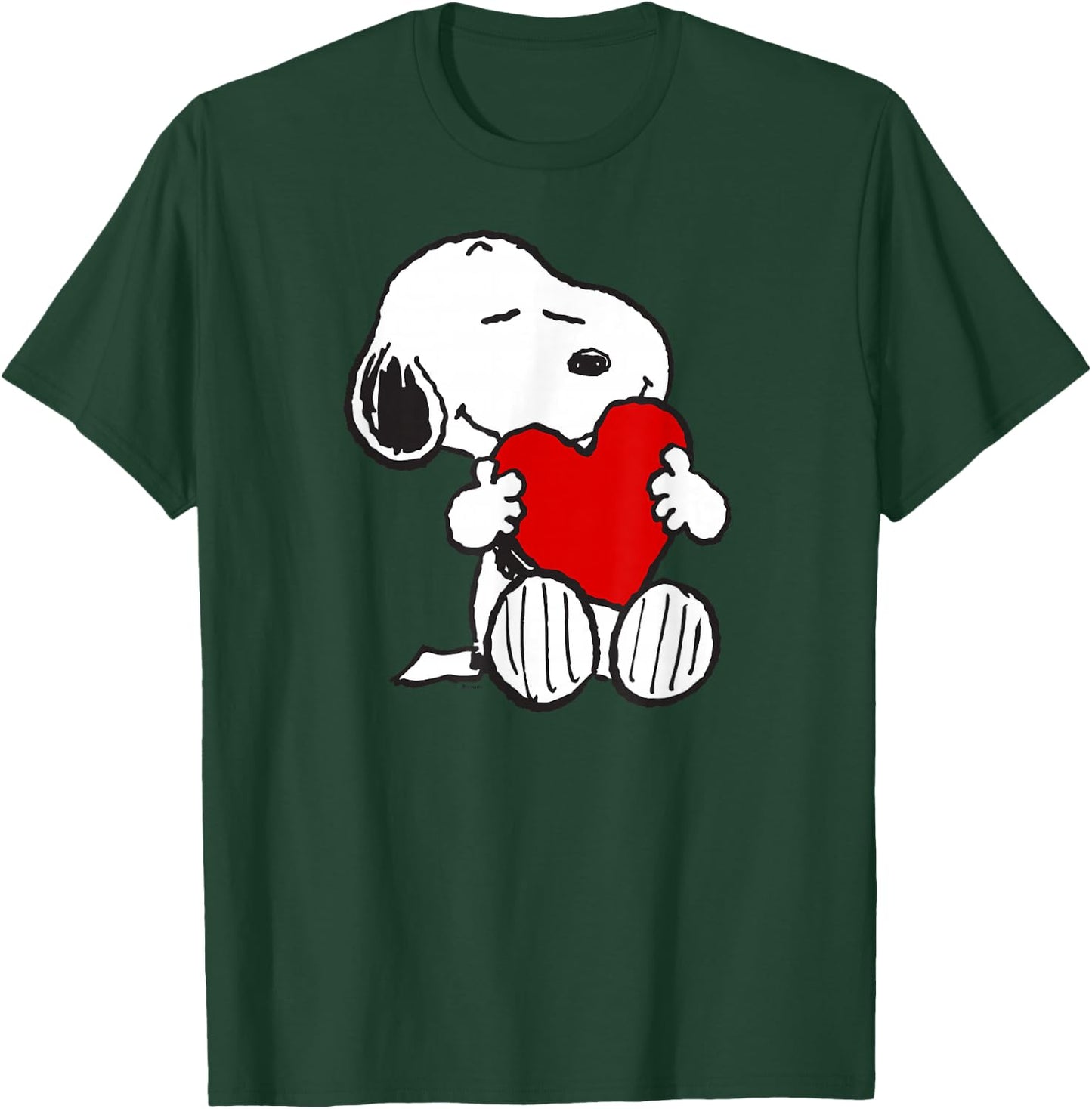 Peanuts Valentine Snoopy Hugging Heart T-Shirt - T-Shirt | Forest