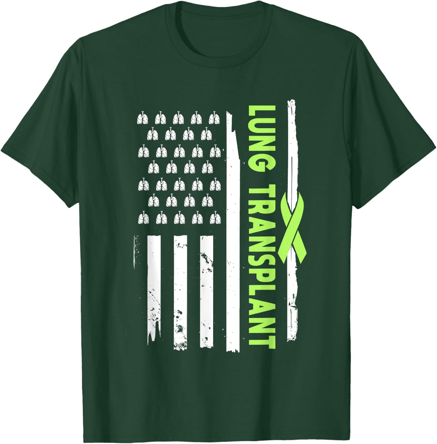 American Lung Transplant Survivor Pulmonary Transplantation T-Shirt - T-Shirt | Forest